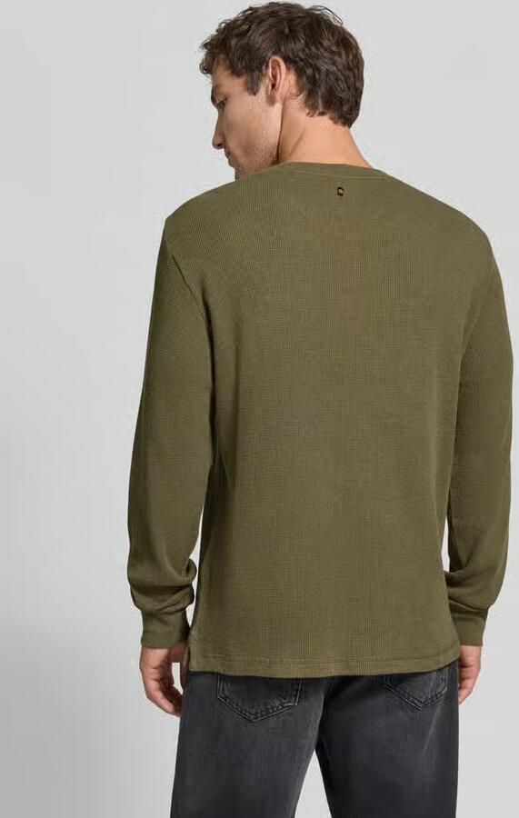 PME Legend Regular fit shirt met lange mouwen van katoen met wafelstructuur - Foto 5