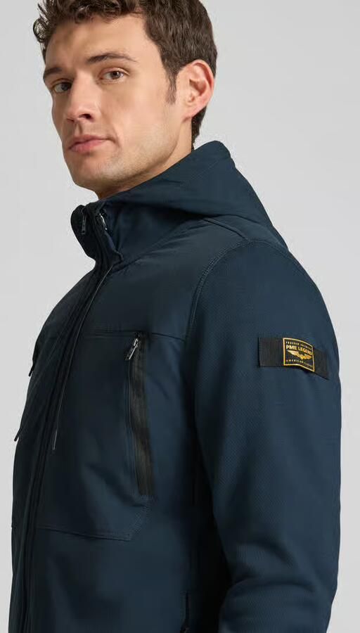 PME Legend Regular fit sweatjack met ritszakken - Foto 2