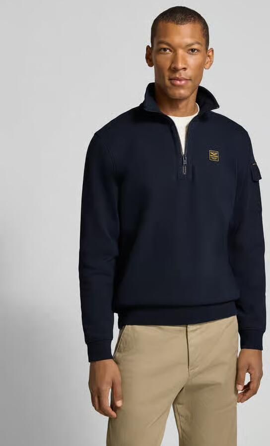 PME LEGEND Heren Truien & Vesten Half Zip Collar Interlock Jersey Donkerblauw - Foto 12
