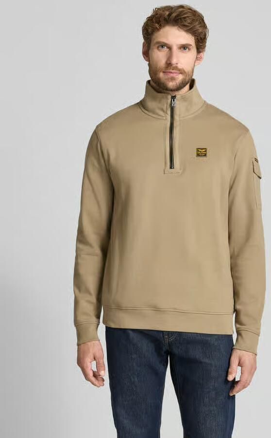 PME LEGEND Heren Truien & Vesten Half Zip Collar Interlock Jersey Beige - Foto 12
