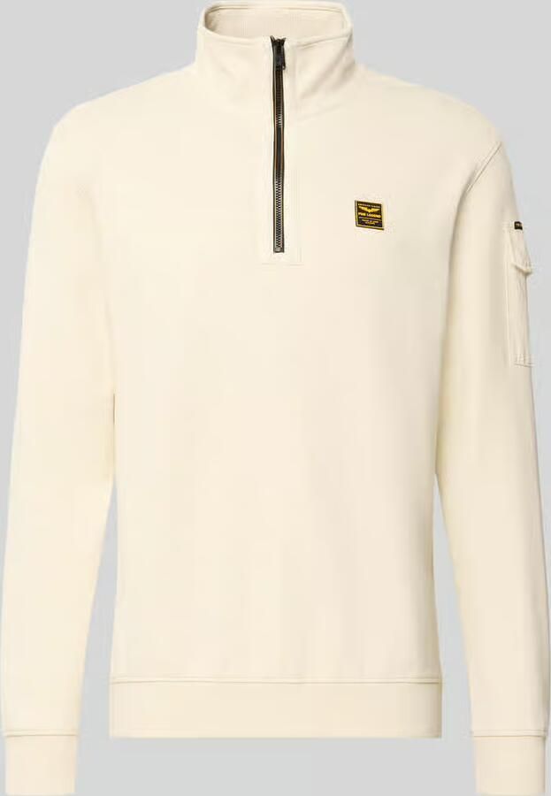 PME LEGEND Heren Truien & Vesten Half Zip Collar Interlock Jersey Ecru - Foto 11