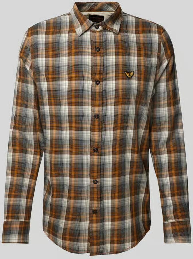 PME Legend Twill Yarndyed Overhemd Lange Mouw Brown Heren - Foto 3