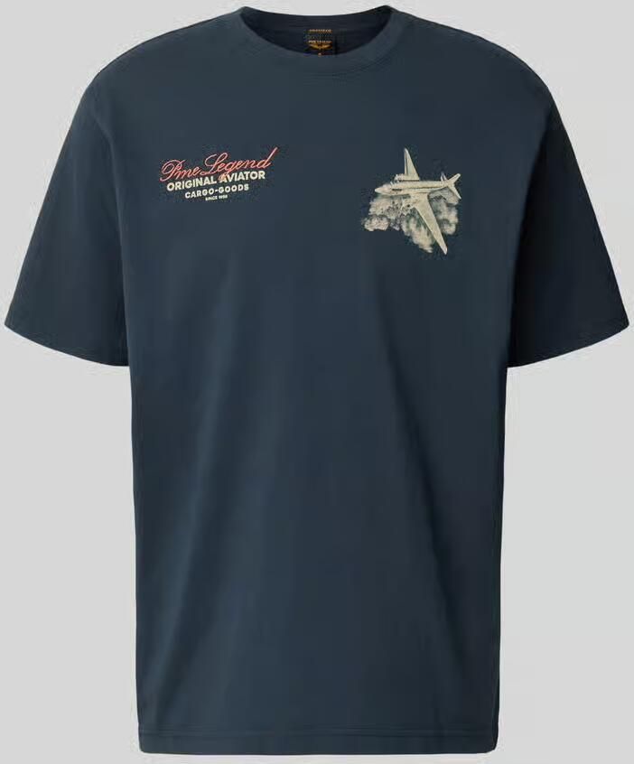 PME Legend relaxed fit T-shirt met label-prints en ronde hals - Foto 5