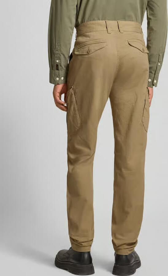 PME Legend Slim fit cargobroek met logostitching