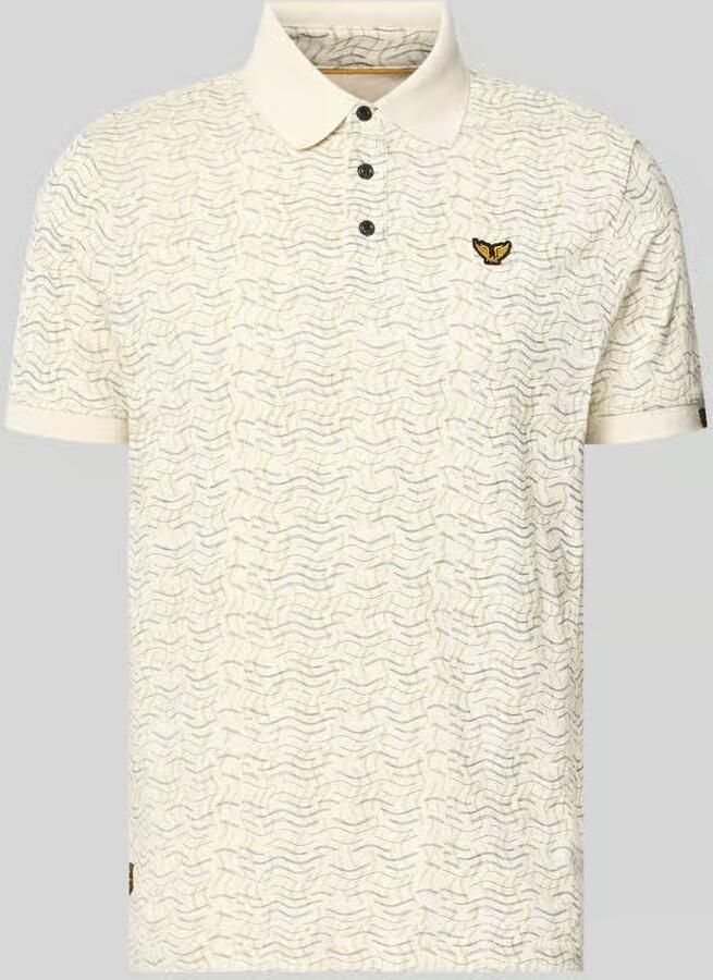 PME LEGEND Polo van 100% katoen met allover print - Foto 4