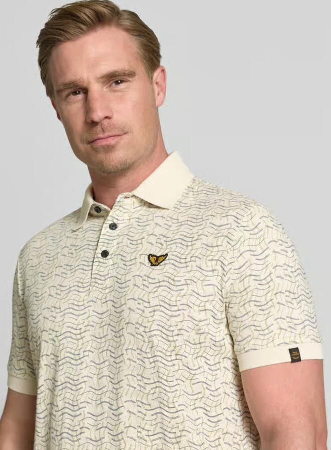 PME LEGEND Polo van 100% katoen met allover print - Foto 4