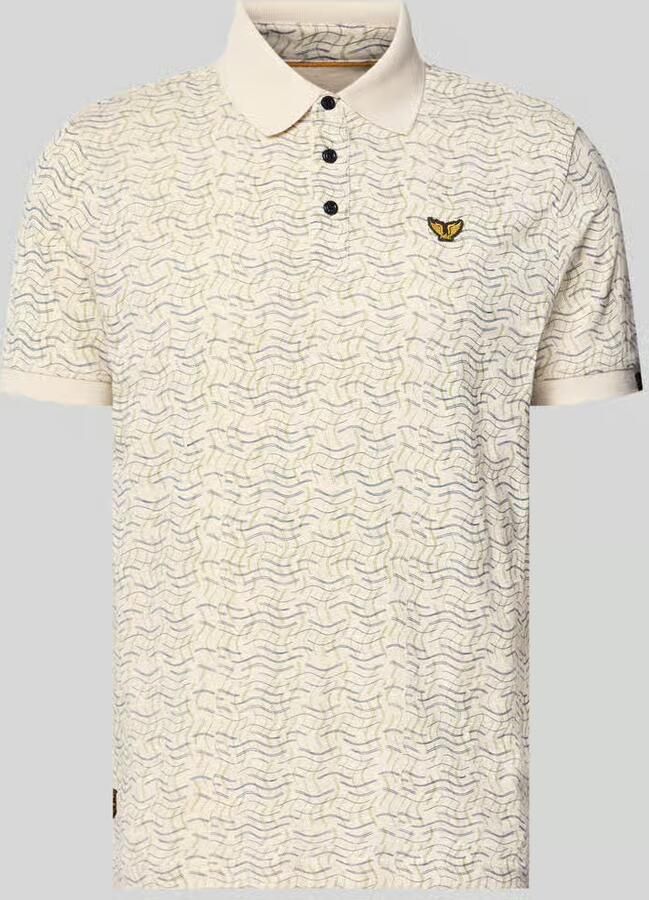 PME LEGEND Polo van 100% katoen met allover print - Foto 5