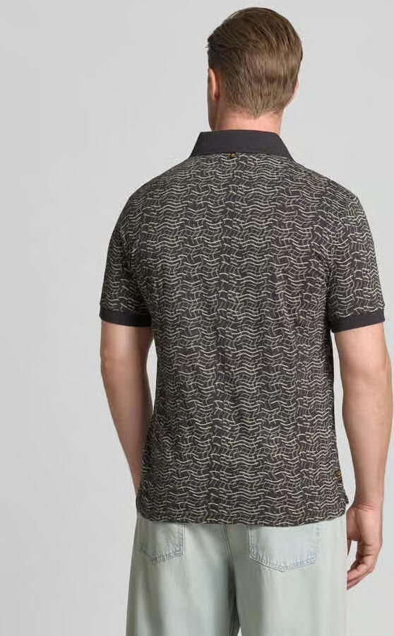 PME Legend regular fit polo met print donkerbruin - Foto 4