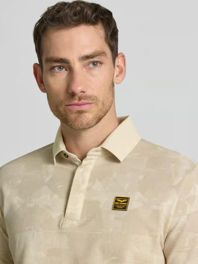 PME LEGEND Heren Polo's & T-shirts Short Sleeve Polo Printed Two Tone Pique Beige - Foto 6