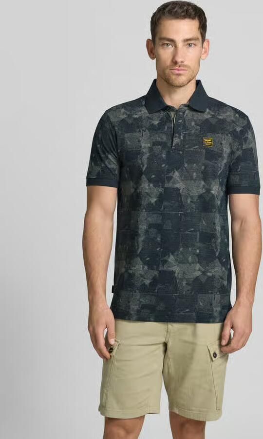 PME LEGEND Polo van piqué met allover print - Foto 7