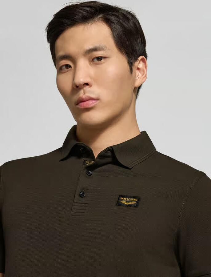 PME Legend slim fit poloshirt met labelstitching model 'TRACKWAY' - Foto 9
