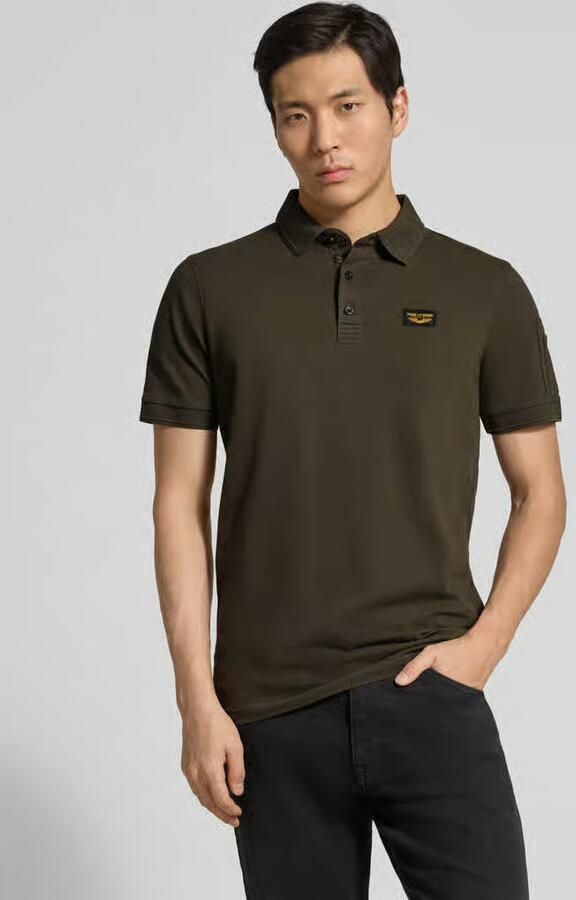 PME Legend slim fit poloshirt met labelstitching model 'TRACKWAY' - Foto 12