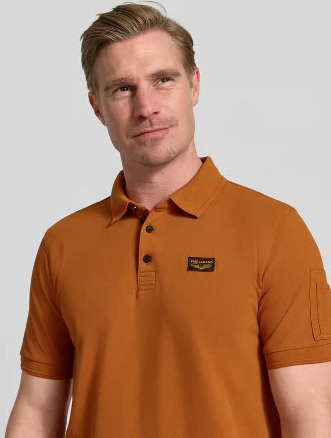 PME Legend slim fit poloshirt met logopatch - Foto 3