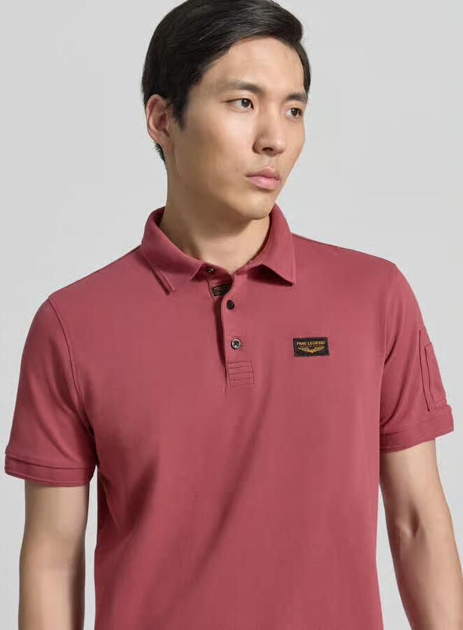 PME Legend slim fit poloshirt met logopatch - Foto 1