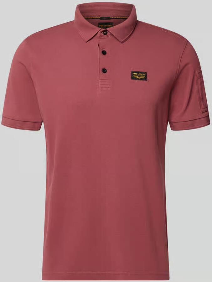 PME Legend slim fit poloshirt met logopatch - Foto 2