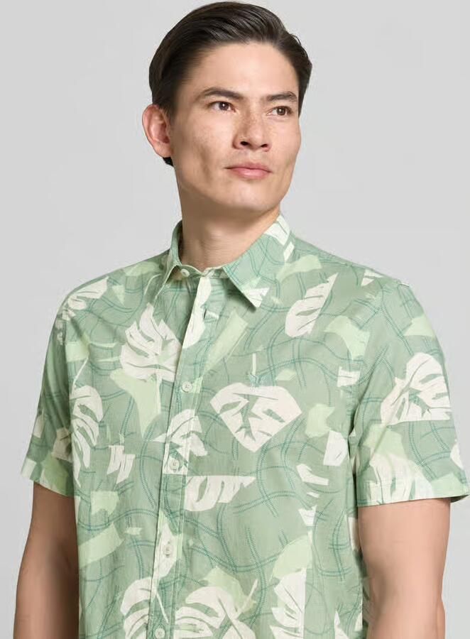 PME Legend slim fit vrijetijdsoverhemd in all-over look met kentkraag - Foto 4