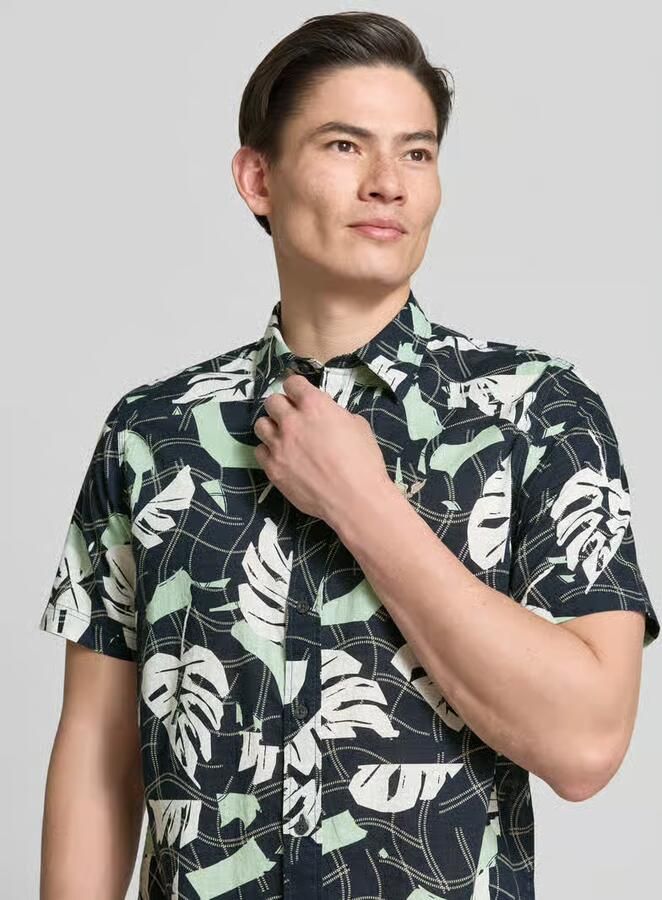 PME Legend slim fit vrijetijdsoverhemd in all-over look met kentkraag - Foto 2