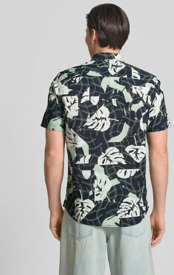 PME Legend slim fit vrijetijdsoverhemd in all-over look met kentkraag - Foto 9