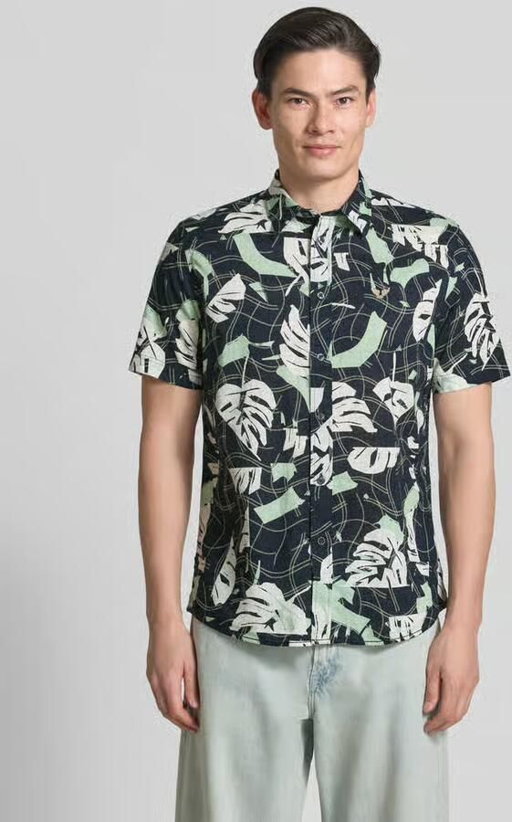 PME Legend slim fit vrijetijdsoverhemd in all-over look met kentkraag - Foto 11