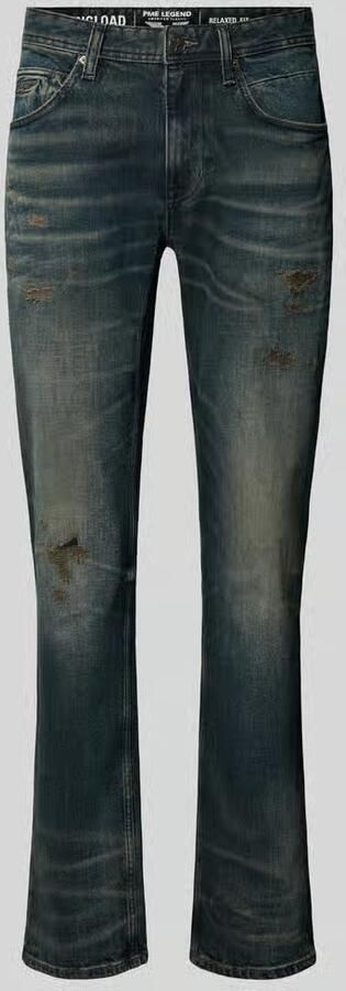 PME LEGEND Wingload relaxed fit jeans met destroy- en repair details - Foto 2