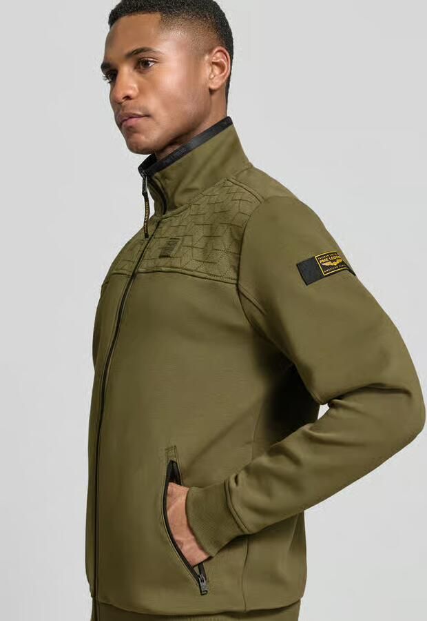 PME LEGEND Heren Truien & Vesten Interlock Sweat Khaki - Foto 4