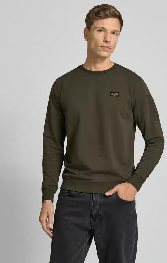 PME Legend Bruine Longsleeve met Schouderdetails Green Heren - Foto 6