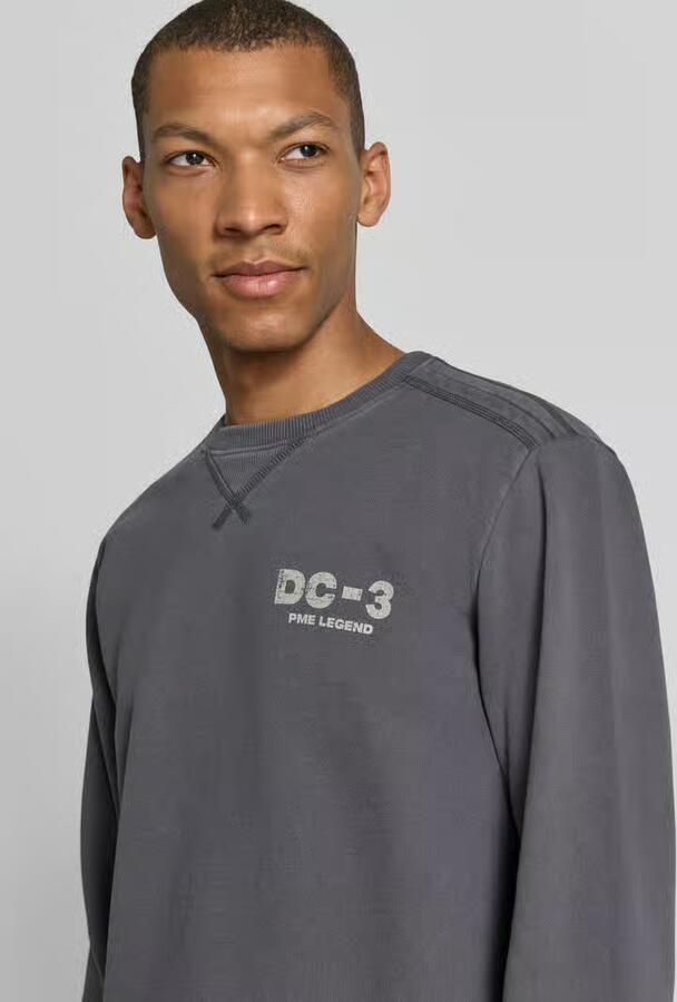 PME LEGEND Sweatshirt met garment-dye wassing en artwork - Foto 3