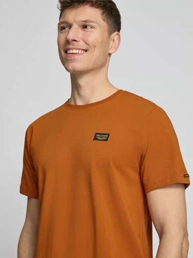PME LEGEND Heren Polo's & T-shirts Short Sleeve R-neck Guyver Tee Oranje - Foto 9