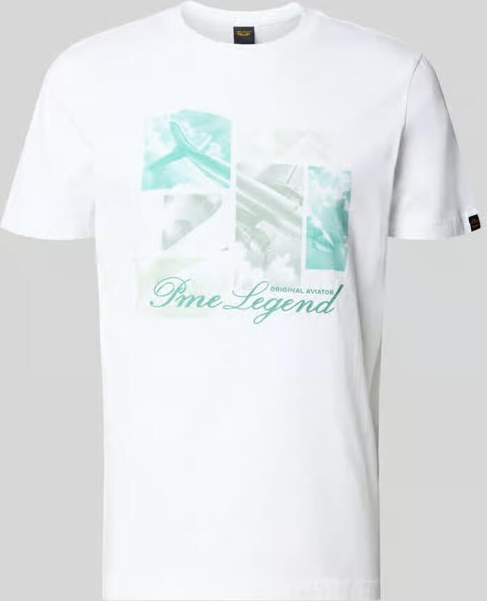 PME Legend T-shirt met labelprint en ronde hals - Foto 2