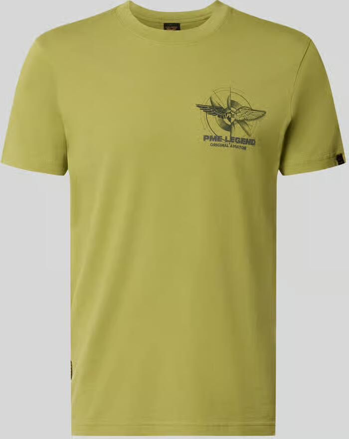 PME LEGEND T-shirt van jersey met klein artwork op de borst - Foto 4