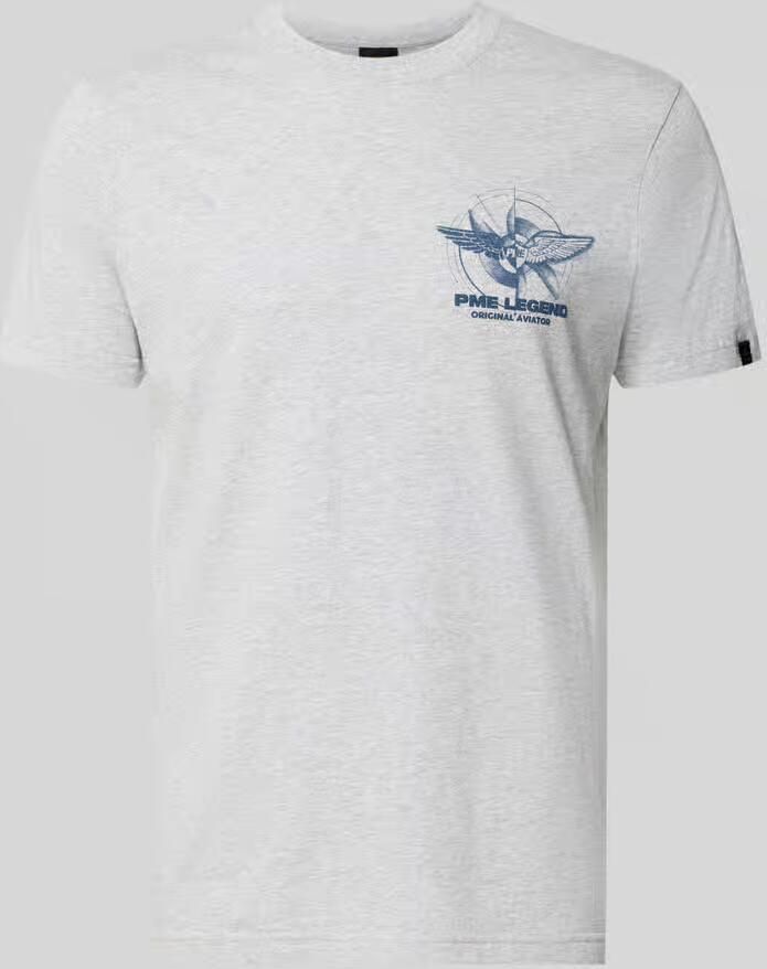 PME LEGEND T-shirt van jersey met klein artwork op de borst - Foto 2