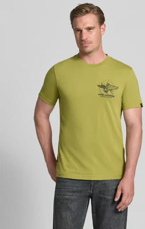 PME LEGEND T-shirt van jersey met klein artwork op de borst - Foto 5