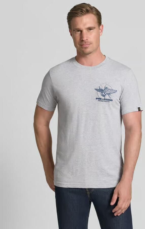 PME LEGEND T-shirt van jersey met klein artwork op de borst - Foto 3
