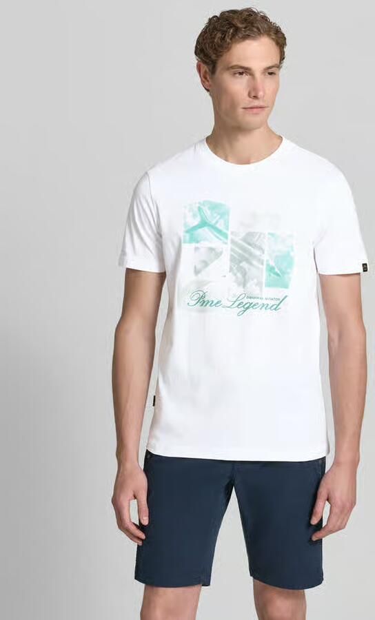 PME LEGEND T-shirt van jersey met stoer artwork - Foto 6