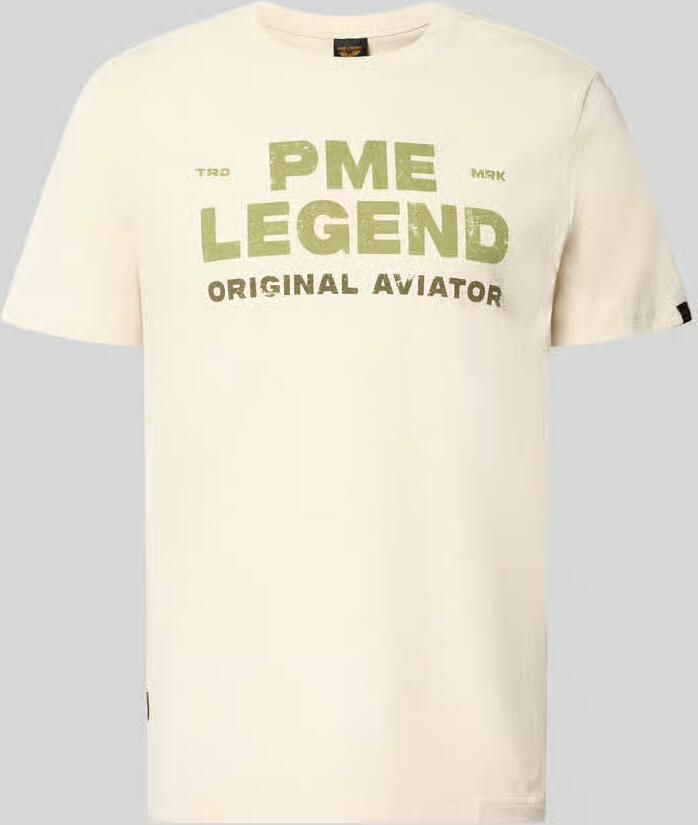 PME Legend regular fit T-shirt met logo gebroken wit - Foto 4