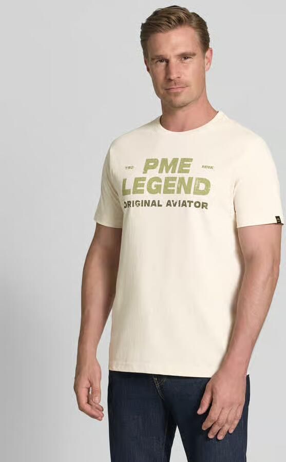 PME Legend regular fit T-shirt met logo gebroken wit - Foto 7