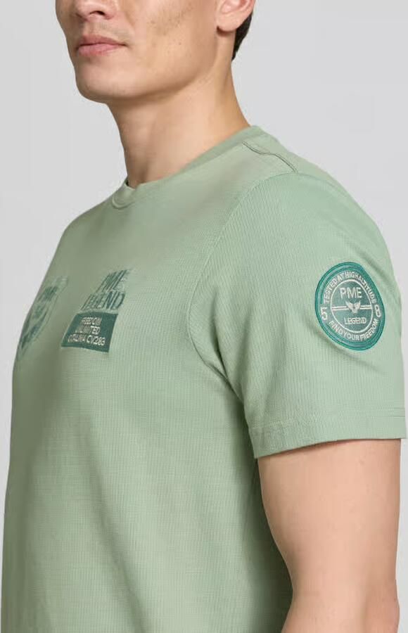 PME Legend T-shirt met ronde hals en stitchings - Foto 3