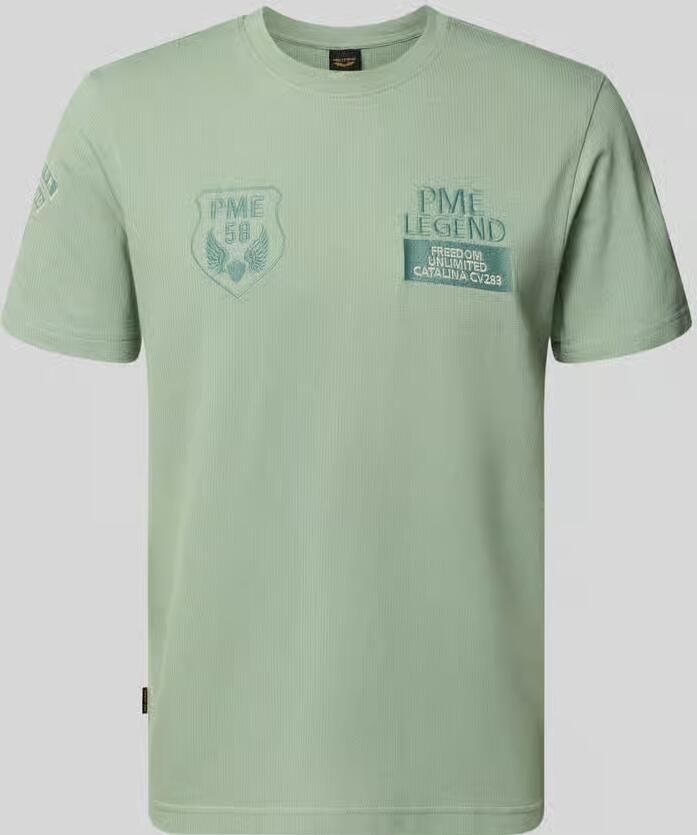 PME Legend T-shirt met ronde hals en stitchings - Foto 4