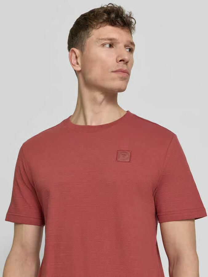 PME Legend regular T-shirt gebreid roodbruin - Foto 3