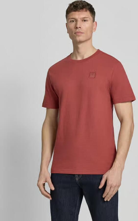 PME LEGEND T-shirt met jacquard streeppatroon - Foto 6