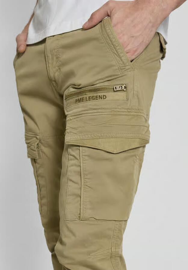 PME Legend tapered fit cargobroek met labelstitching - Foto 4