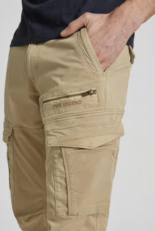 PME Legend tapered fit cargobroek met labelstitching - Foto 5