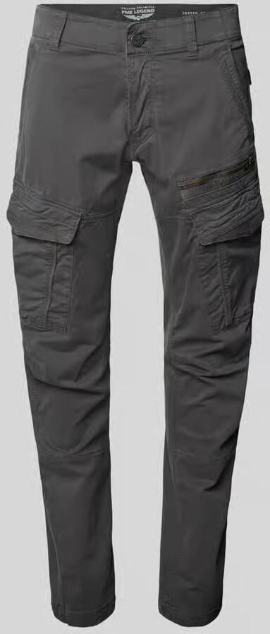PME Legend tapered fit cargobroek met labelstitching - Foto 3
