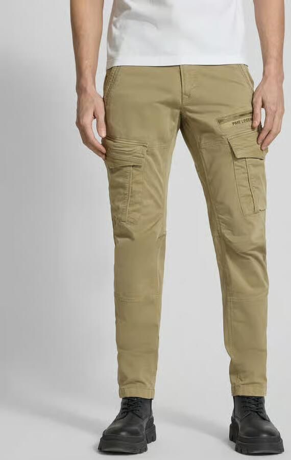 PME Legend tapered fit cargobroek met labelstitching - Foto 6
