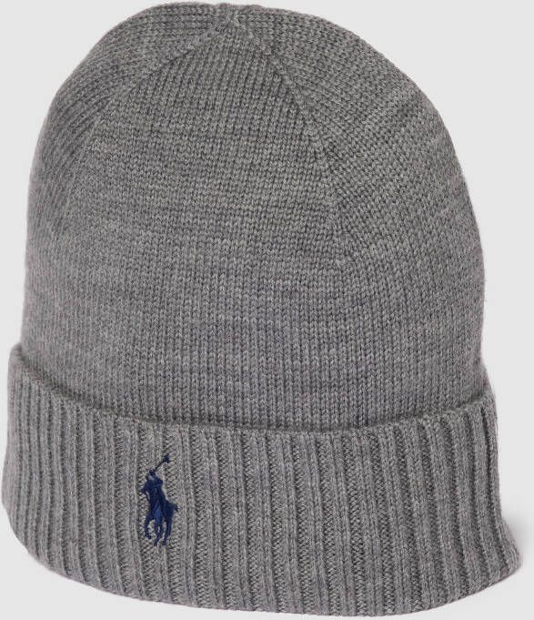 Polo Ralph Lauren Beanie met labelstitching model 'MERINO'