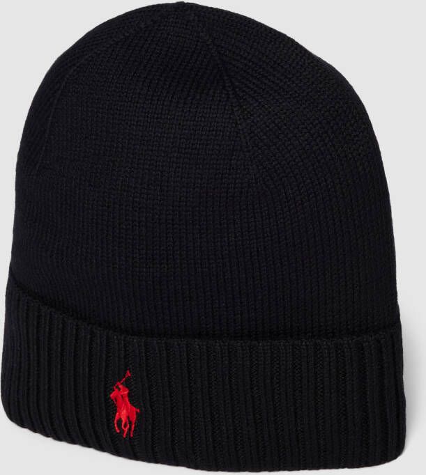 Polo Ralph Lauren Fold-Over Cold Weather Hat Unisex Mutsen zwart Maat ONE SIZE Accessoires - Foto 6