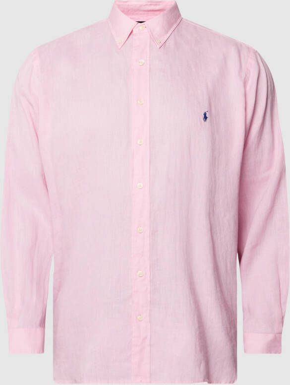Polo Ralph Lauren Big & Tall PLUS SIZE linnen overhemd met logostitching