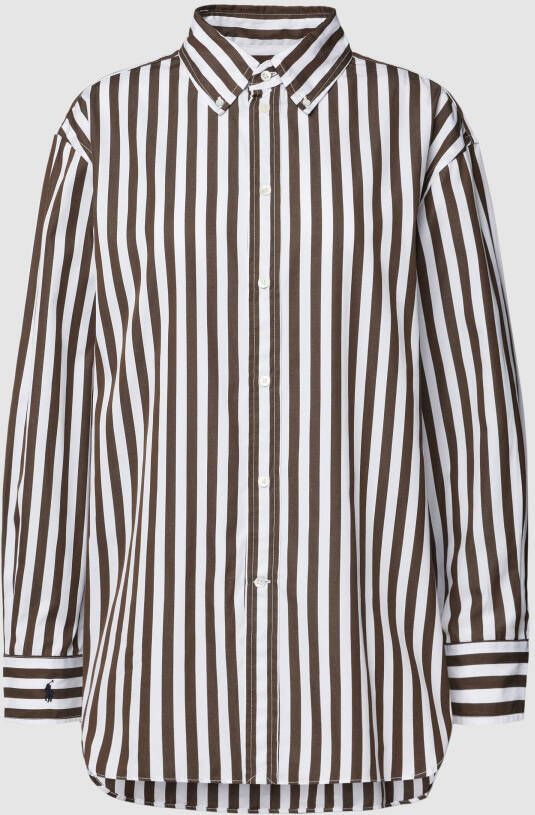 Polo Ralph Lauren Overhemd met knoopsluiting lange mouwen Brown Dames