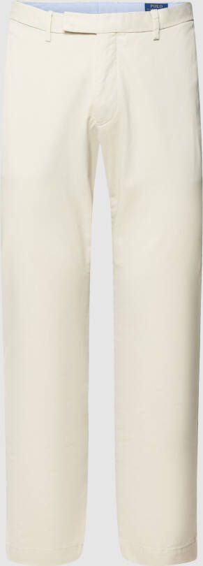 Polo Ralph Lauren Stretch slim fit chino met paspelzakken met knoop model 'Milit'