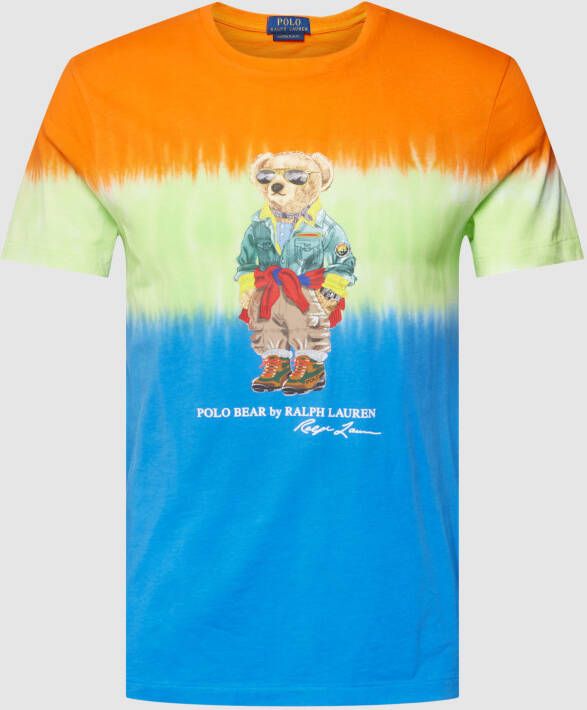 Polo Ralph Lauren Tye Dye Bear Logo T-Shirt Multicolor Heren